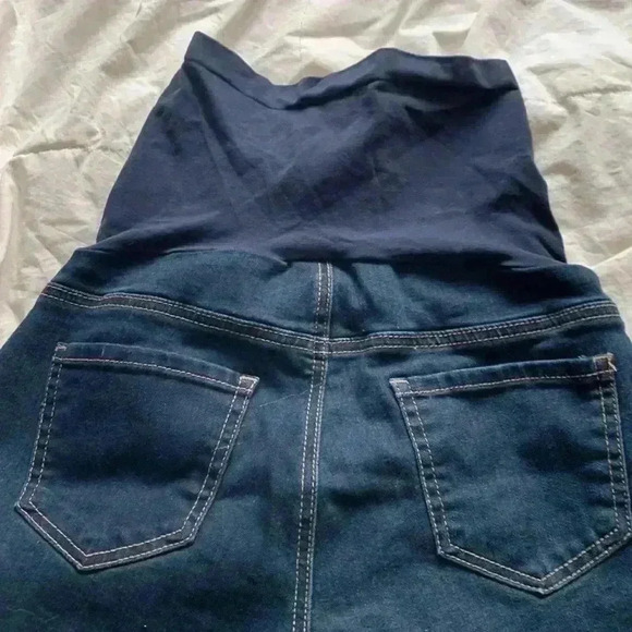 Indigo Blue  dark wash, skinny maternity jeans - Picture 3 of 5